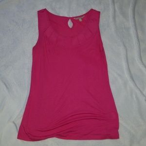 Pink sleeveless blouse